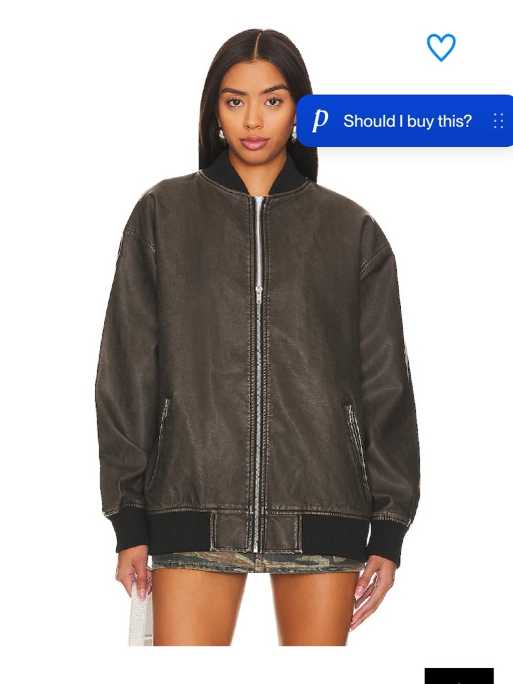 superdown Dark Brown Bomber Jacket